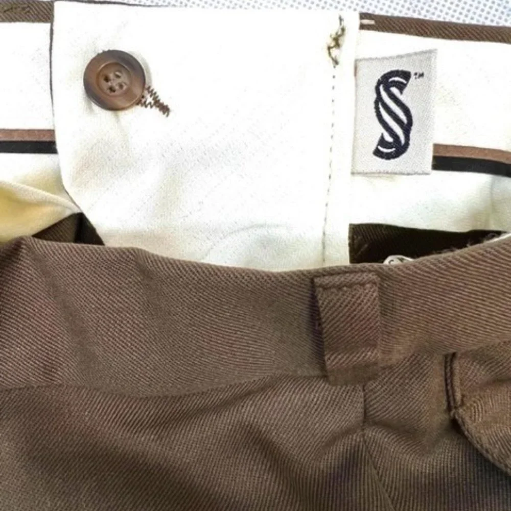 Brown "Slates" Men's Dress Pants - Picture 4 of 7